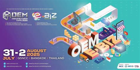 Oem Manufacturer Expo 2025, Hall 5, QSNCC BANGKOK, 31 July to 2 August ...