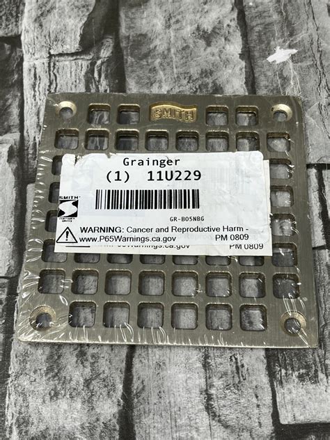 Jay R Smith Floor Drain Grate B05NBG, for 5" Square Nickel Bronze Grid ...