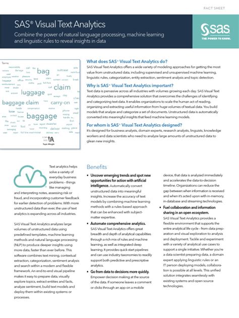 Sentiment Text Analytics SAS Visual Example 的图像结果