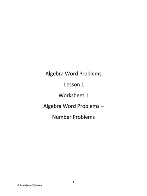 Number Word Problems Algebra 2 的图像结果