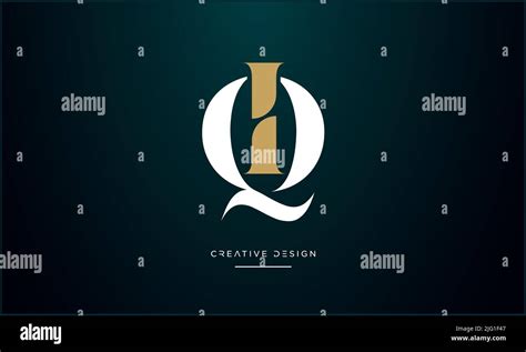 QI, IQ, I or Q Alphabet Letters Abstract Icon Logo Stock Vector Image ...
