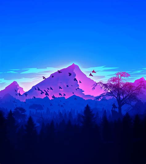 1920x2160 Vaporwave Minimalism Forest 1920x2160 Resolution Wallpaper, HD Artist 4K Wallpapers ...