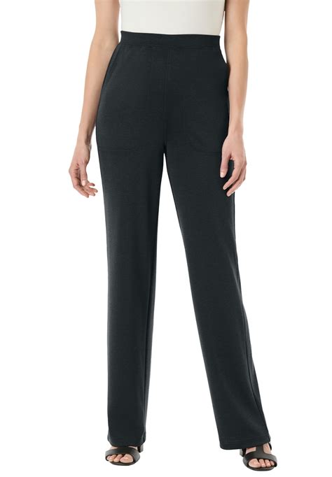 Woman Within Women's Plus Size Wide-Leg Ponte Knit Pant - Walmart.com