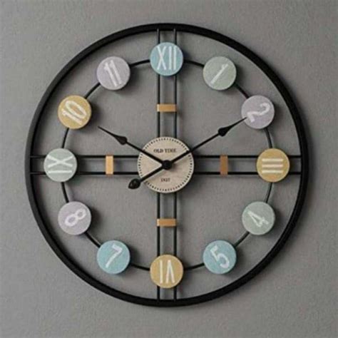 Metallic Roman numeric black circle wall clock (Dia 24 Inches) - Punam ...
