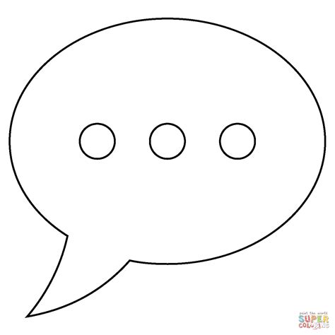 Speech Balloon Emoji coloring page | Free Printable Coloring Pages