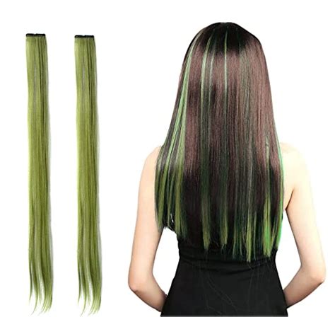 Glan Hair Streaks Extension Color Highlight Hair Strips Extensions for ...