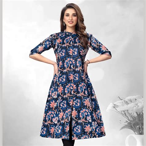 Pure Cotton A Line Flared Kurti DJ2004 – Bavis Clothing