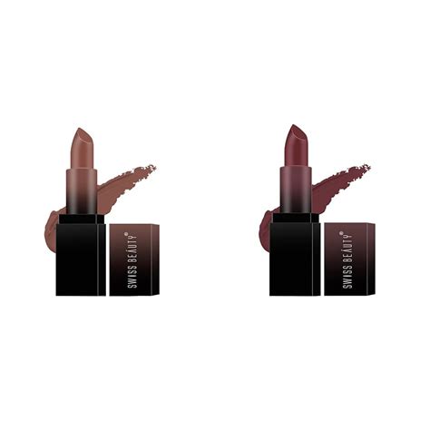 Buy Swiss Beauty Hd Matte Pigmented Smudge Proof Lipstick| Cute Nude, 3 ...