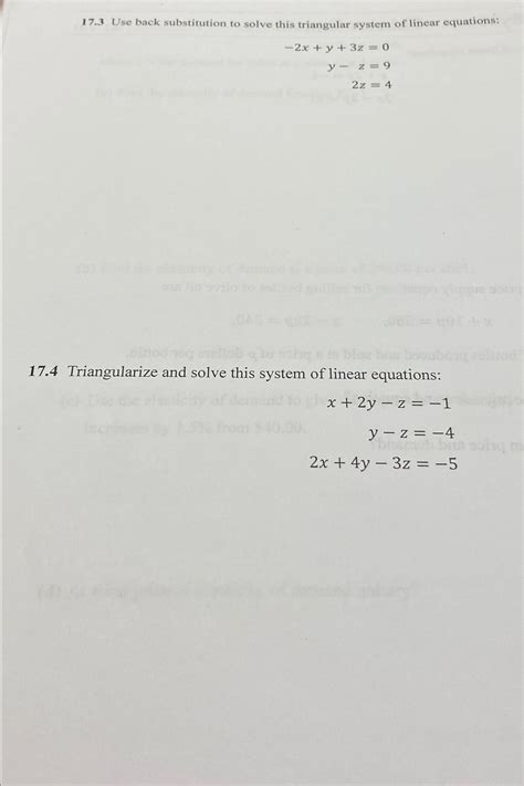 Use Back Substitution to Solve the Triangular System 的图像结果