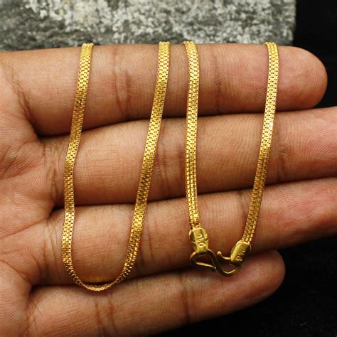 22K Gold Baht Chain Necklace | EBTH