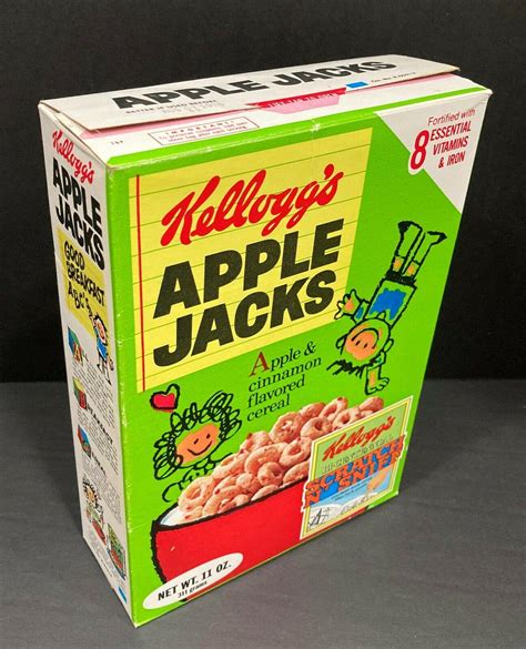 1976 KELLOGG'S APPLE JACKS CEREAL BOX "BICENTENNIAL SCRATCH & SNIFF ...