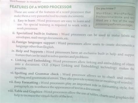 What is word processor and explain its features? - Brainly.in