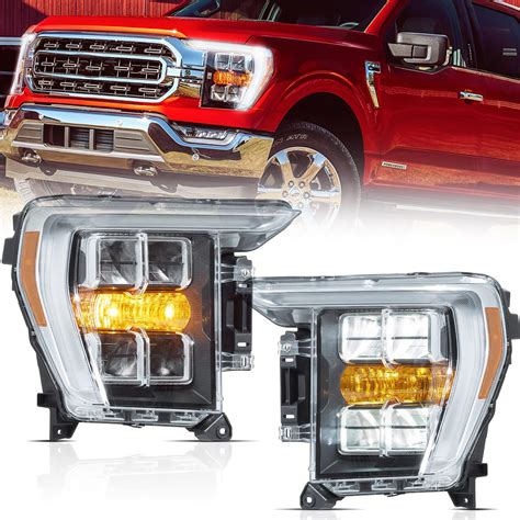 Amazon.com: VLAND Led Headlights Compatible with Ford F-150 2021-2023 ...