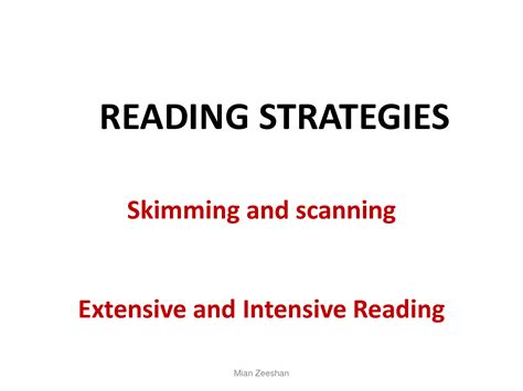 Skimming Reading
