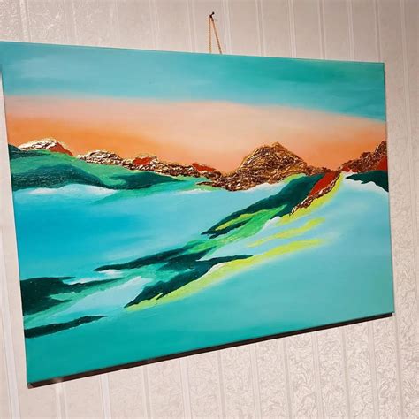 Abstrakt Gemälde Acryl Struktur Blattgold in Bremen | Haushalt ...