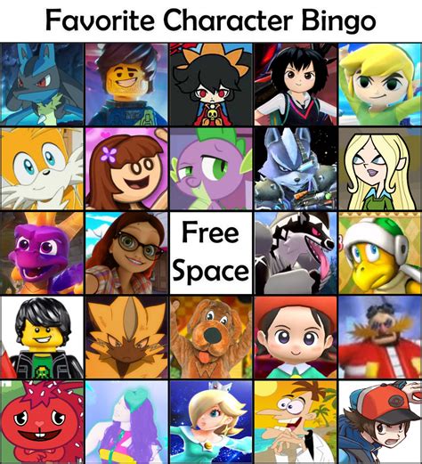 My Favorite Character Bingo by Awegamer on DeviantArt