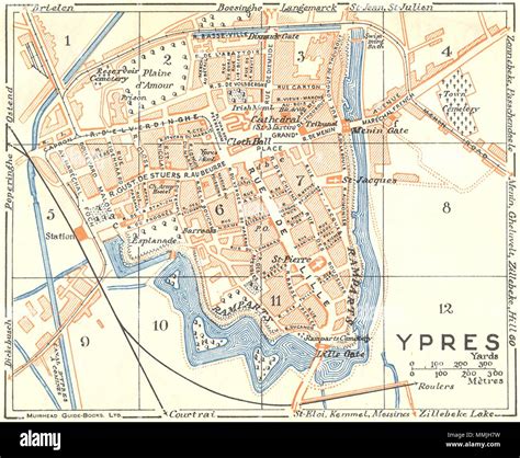 Street Map Of Ypres Belgium
