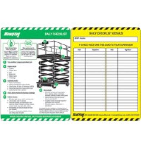 Image result for Elevating Work Platform Checklist