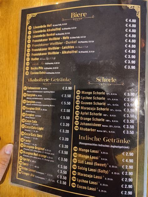 Menu au Indian Bites restaurant, Munich - bite of india browns plains menu