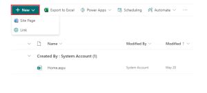 Image result for Creating a SharePoint Page