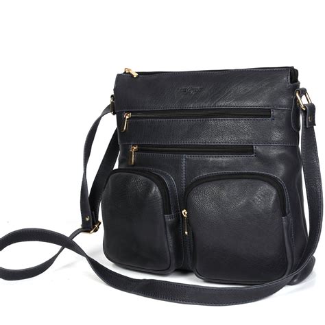 CABRINI Versa – Structured Black Multi-Pocket Shoulder Bag - Cabrini ...