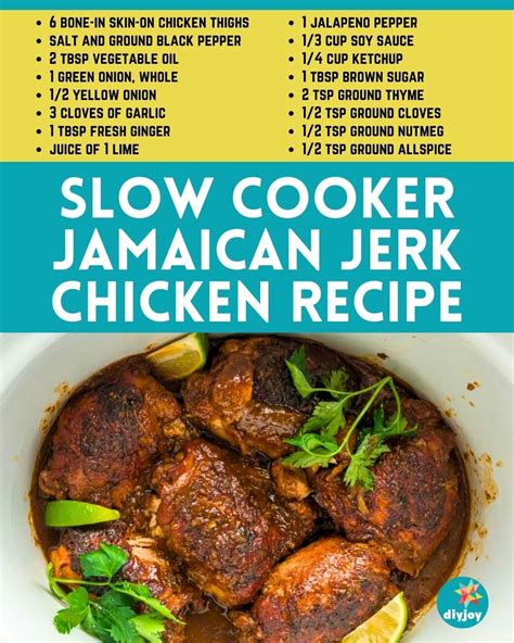 Slow Cooker Jamaican Jerk Chicken Recipe - DIY Joy