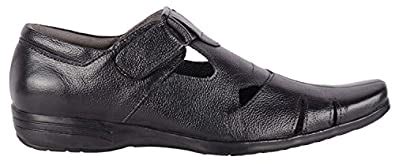 Buy Woakers Mens Genuine Leather Strappy Sandals Black at Amazon.in