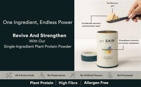 Get Sain Inchi Seeds Vegan Protein Powder for Men and Women 12g Protein ...