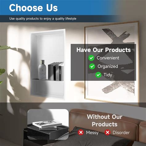 BATHFINESSE Shower Niche no Tile Needed, Bath Niche 13 × 25 India | Ubuy