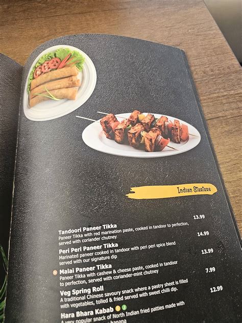 Carta de Choice Indian Restaurant, Hamilton