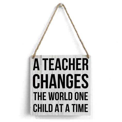 Teacher Wooden Sign Home Classroom Wall Decor 7 X 7 Inch a Teacher ...