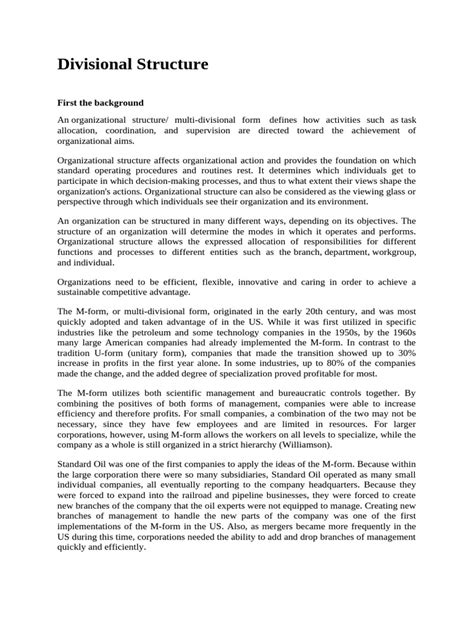 Divisional Structure Template Example 的图像结果