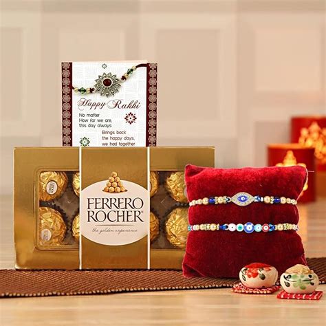 TIED RIBBONS Rakhi Gift for Brother with Chocolate Hamper - Set of 2 ...