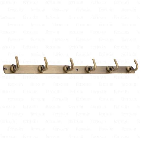 Buy Brass Antique 6 Pin Bathroom Cloth Hanger Zinc
