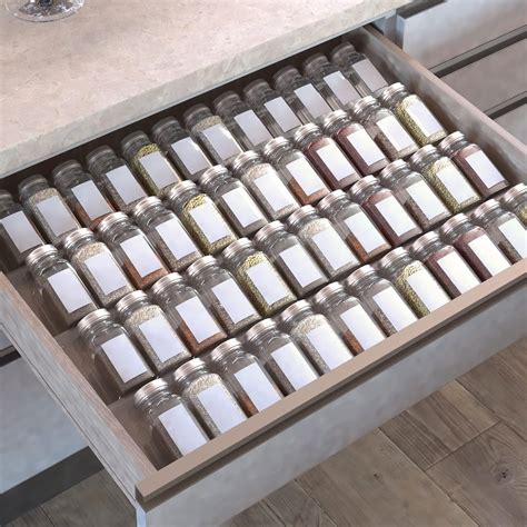 Jadehom Spice Drawer Organizer, 4Tier Clear Acrylic Expandable From 13 ...