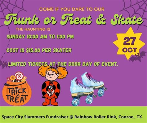 Trunk or Treat & Skate Sunday Oct 27th - 10:00 am to 1:00 pm, Rainbow ...