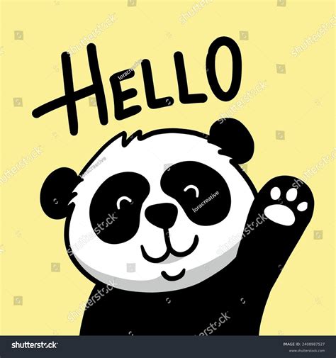 Image result for Cartoon Panda Hello