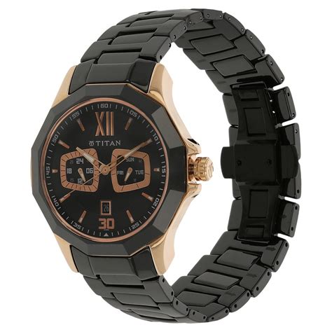 Buy Online Titan Analog Black Dial Quartz Ceramic Strap watch for Men ...