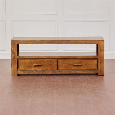 Buy Adana Mango Wood TV Unit - Brown from Home Centre at just INR 14995.0