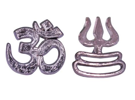 Buy KRIWIN® Trishul & Om Tilak/Tika Stamps Metal Silver Color Online at ...