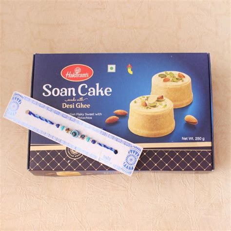Send Evil Eye Rakhi with Soan Cake Online