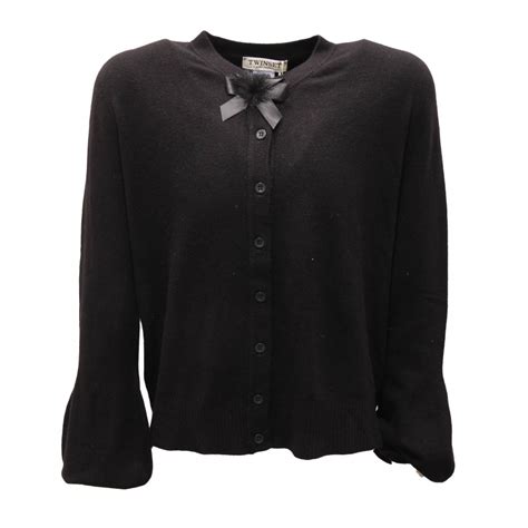 3509AP cardigan bimba TWINSET girl kids sweater black