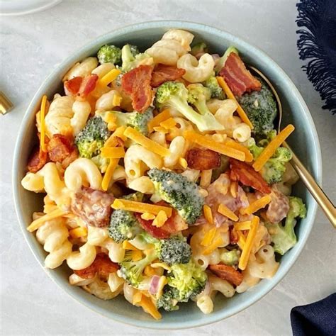 Broccoli Cheddar Pasta Salad - My Casual Pantry