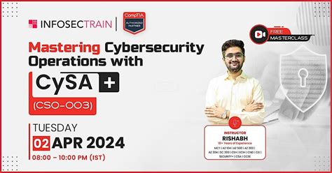Mastering Cybersecurity Operations with CySA+, April 2 2024 | Online ...