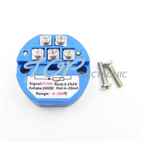 RTD PT100 Temperature Sensors Transmitter Blue | Ubuy India