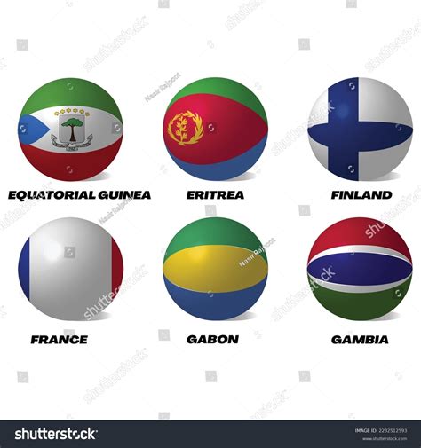 Set Different Country Flags Ball Design Stock Vector (Royalty Free) 2232512593 | Shutterstock