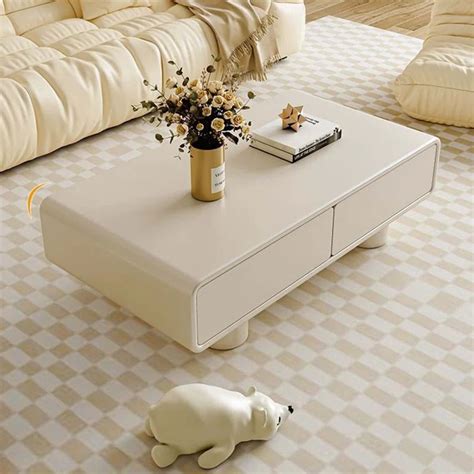 Beige Wood Rectangular Coffee Table – On Wood Products