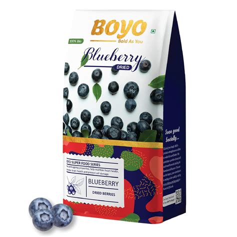 BOYO Premium Whole Dried Blueberries, 150 Gram|Vegan, Gluten-Free, Rich ...