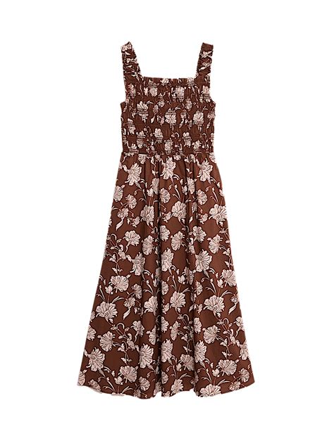 Buy Pure Cotton Floral Midi Cami Dress at Marks & Spencer