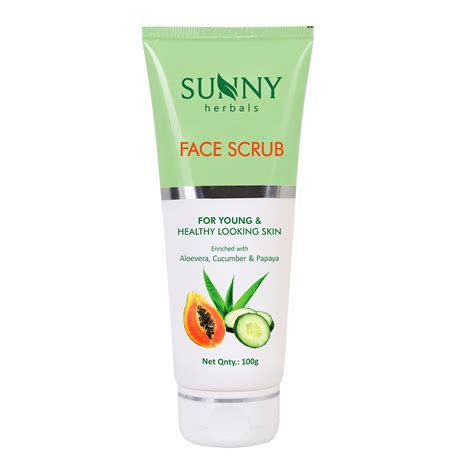 Buy Sunny Face Scrub Loaded With Aloevera, Cucumber & Papaya Extracts ...